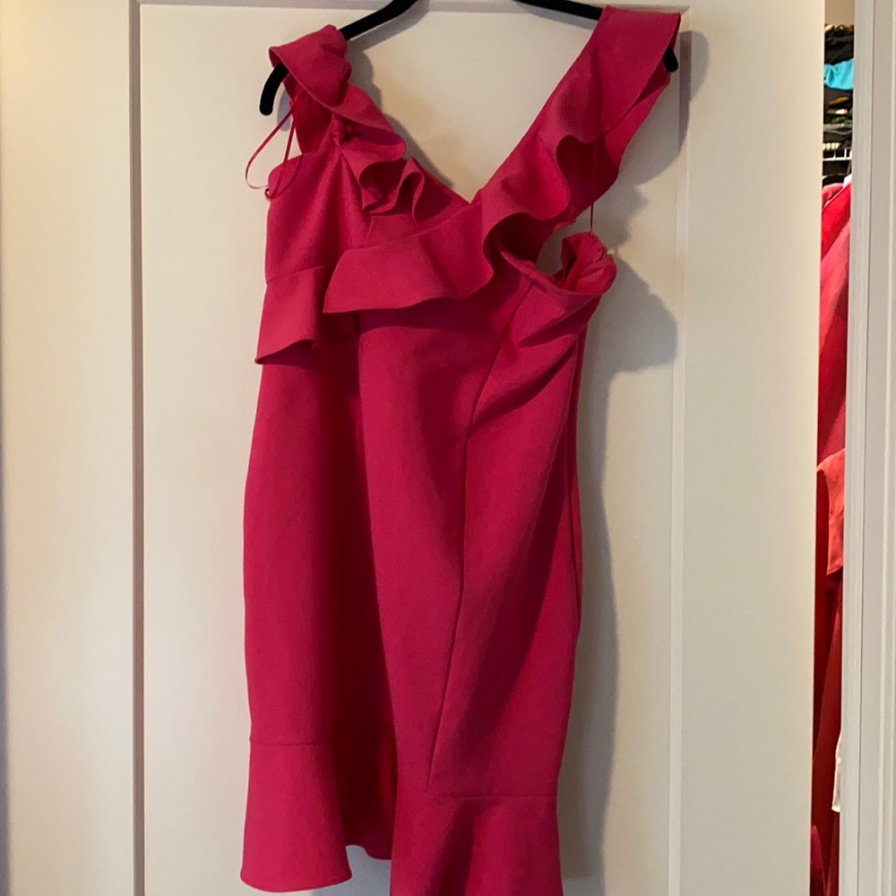 NWT LIKELY Norvina Mini Peplum Fuschia Dress size 12